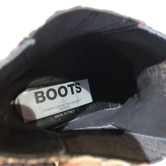 Golden Goose boots Sunset leather ankle snake skin bootie 37 6 6.5 - Picture 4 of 13